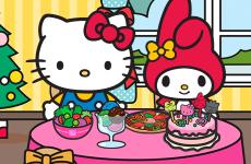 Hello Kitty And Friend Christmas Dinner
